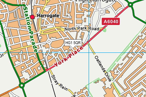 HG1 5QR map - OS VectorMap District (Ordnance Survey) HG1 5QR map - OS VectorMap District (Ordnance Survey)