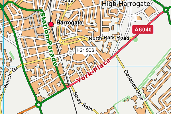HG1 5QS map - OS VectorMap District (Ordnance Survey) HG1 5QS map - OS VectorMap District (Ordnance Survey)