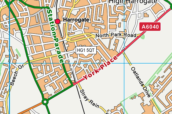 HG1 5QT map - OS VectorMap District (Ordnance Survey) HG1 5QT map - OS VectorMap District (Ordnance Survey)