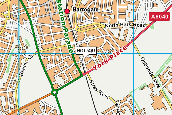 HG1 5QU map - OS VectorMap District (Ordnance Survey) HG1 5QU map - OS VectorMap District (Ordnance Survey)