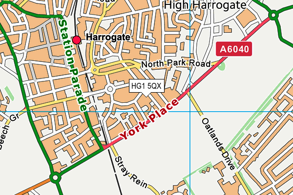 HG1 5QX map - OS VectorMap District (Ordnance Survey) HG1 5QX map - OS VectorMap District (Ordnance Survey)