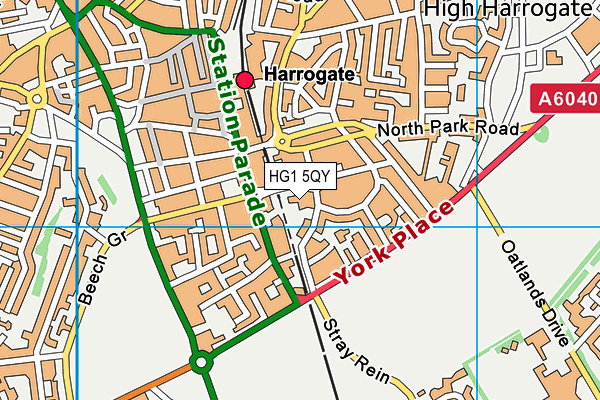 HG1 5QY map - OS VectorMap District (Ordnance Survey) HG1 5QY map - OS VectorMap District (Ordnance Survey)
