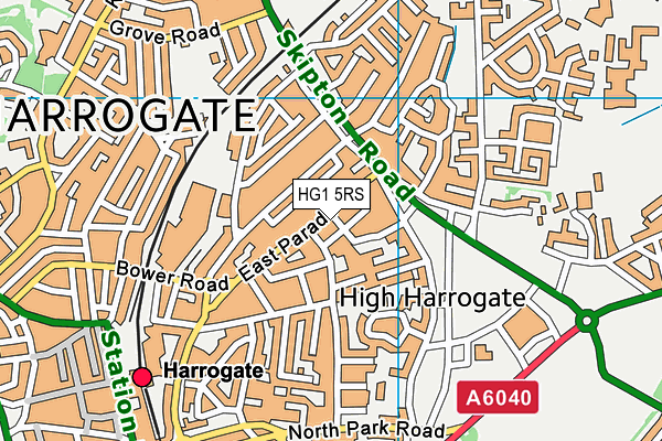 HG1 5RS map - OS VectorMap District (Ordnance Survey) HG1 5RS map - OS VectorMap District (Ordnance Survey)