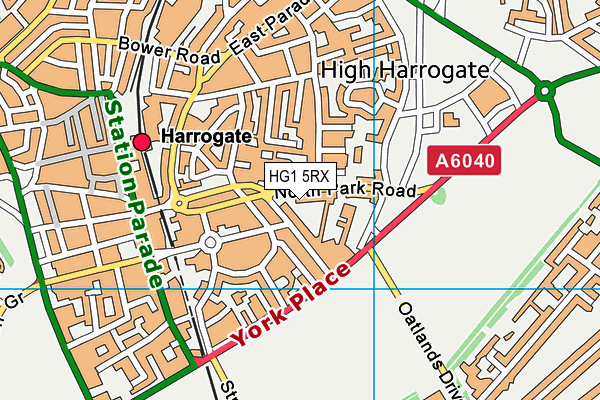 HG1 5RX map - OS VectorMap District (Ordnance Survey) HG1 5RX map - OS VectorMap District (Ordnance Survey)