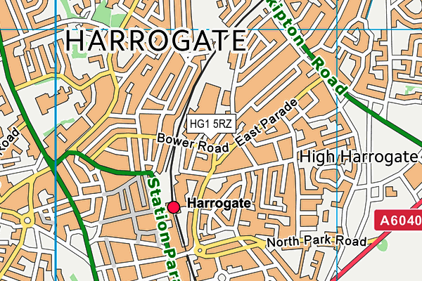 HG1 5RZ map - OS VectorMap District (Ordnance Survey) HG1 5RZ map - OS VectorMap District (Ordnance Survey)