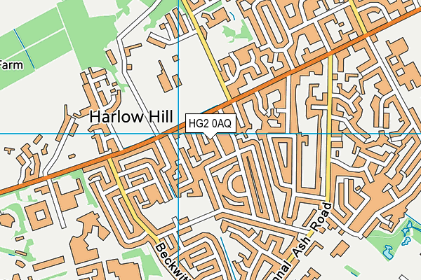 HG2 0AQ map - OS VectorMap District (Ordnance Survey) HG2 0AQ map - OS VectorMap District (Ordnance Survey)