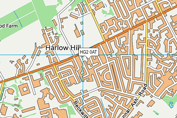HG2 0AT map - OS VectorMap District (Ordnance Survey) HG2 0AT map - OS VectorMap District (Ordnance Survey)