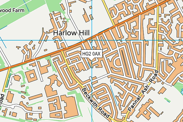HG2 0AX map - OS VectorMap District (Ordnance Survey) HG2 0AX map - OS VectorMap District (Ordnance Survey)