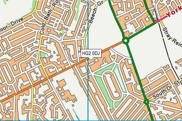 HG2 0DJ map - OS VectorMap District (Ordnance Survey) HG2 0DJ map - OS VectorMap District (Ordnance Survey)