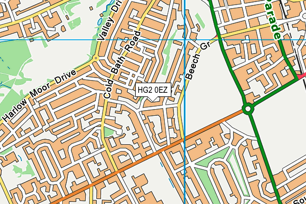 HG2 0EZ map - OS VectorMap District (Ordnance Survey) HG2 0EZ map - OS VectorMap District (Ordnance Survey)