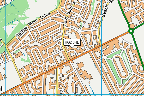 HG2 0HL map - OS VectorMap District (Ordnance Survey) HG2 0HL map - OS VectorMap District (Ordnance Survey)