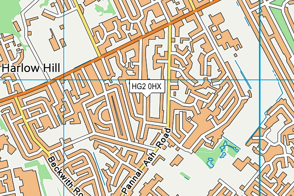HG2 0HX map - OS VectorMap District (Ordnance Survey) HG2 0HX map - OS VectorMap District (Ordnance Survey)
