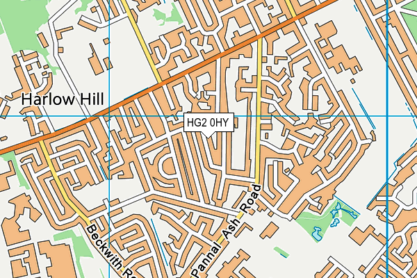 HG2 0HY map - OS VectorMap District (Ordnance Survey) HG2 0HY map - OS VectorMap District (Ordnance Survey)