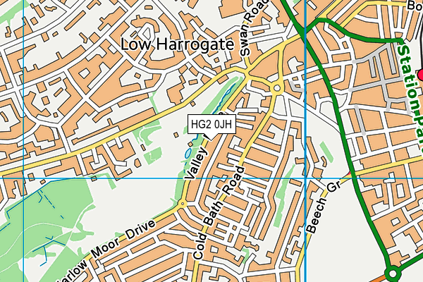 HG2 0JH map - OS VectorMap District (Ordnance Survey) HG2 0JH map - OS VectorMap District (Ordnance Survey)