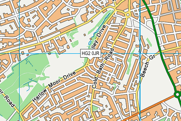 HG2 0JR map - OS VectorMap District (Ordnance Survey) HG2 0JR map - OS VectorMap District (Ordnance Survey)