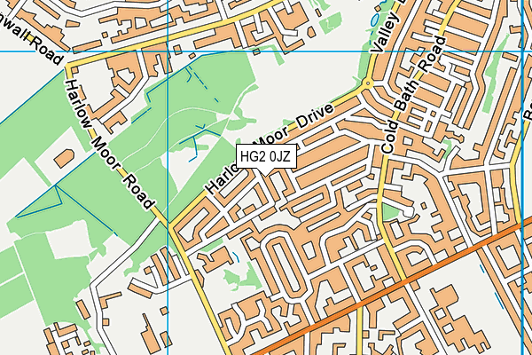 HG2 0JZ map - OS VectorMap District (Ordnance Survey) HG2 0JZ map - OS VectorMap District (Ordnance Survey)