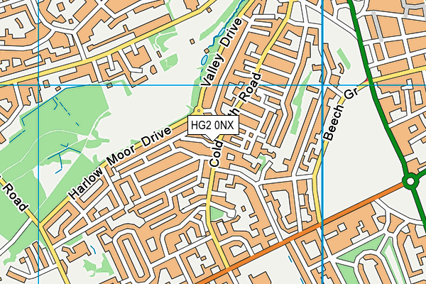 HG2 0NX map - OS VectorMap District (Ordnance Survey) HG2 0NX map - OS VectorMap District (Ordnance Survey)