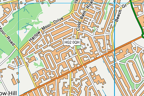 HG2 0QH map - OS VectorMap District (Ordnance Survey) HG2 0QH map - OS VectorMap District (Ordnance Survey)
