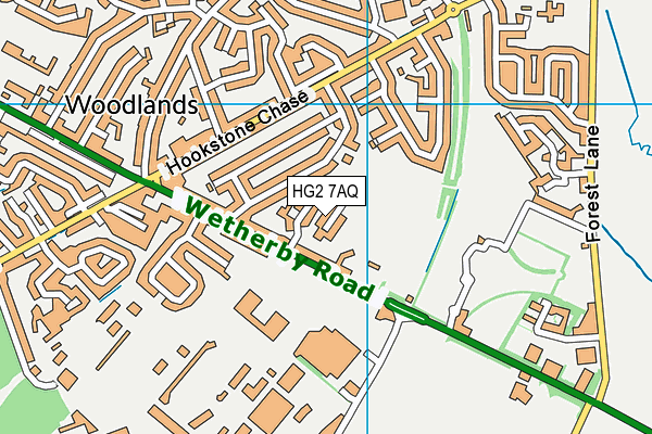 HG2 7AQ map - OS VectorMap District (Ordnance Survey) HG2 7AQ map - OS VectorMap District (Ordnance Survey)