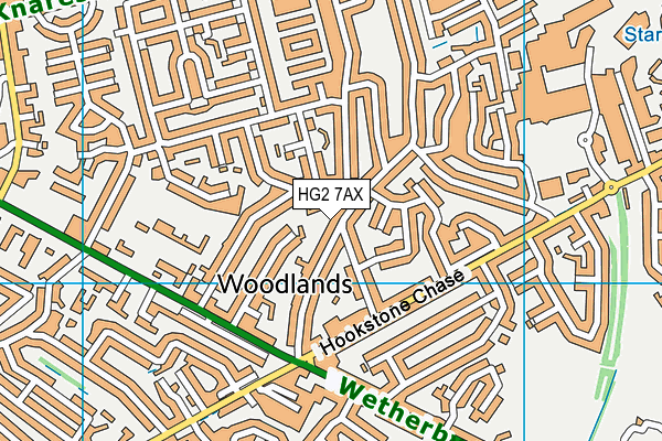 HG2 7AX map - OS VectorMap District (Ordnance Survey) HG2 7AX map - OS VectorMap District (Ordnance Survey)