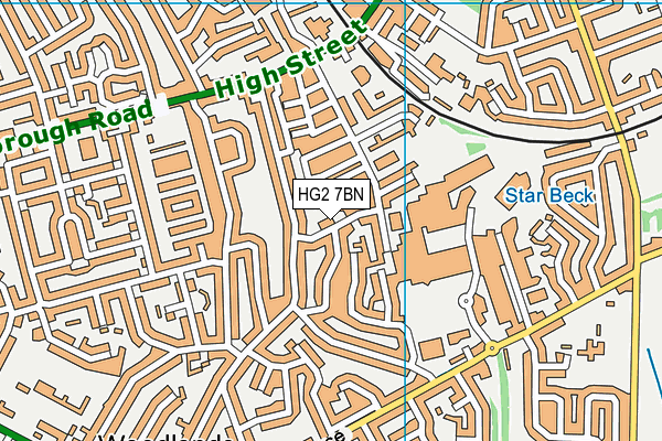 HG2 7BN map - OS VectorMap District (Ordnance Survey) HG2 7BN map - OS VectorMap District (Ordnance Survey)