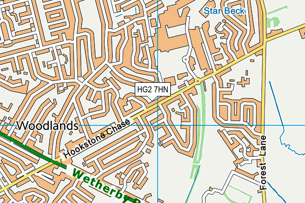 HG2 7HN map - OS VectorMap District (Ordnance Survey) HG2 7HN map - OS VectorMap District (Ordnance Survey)