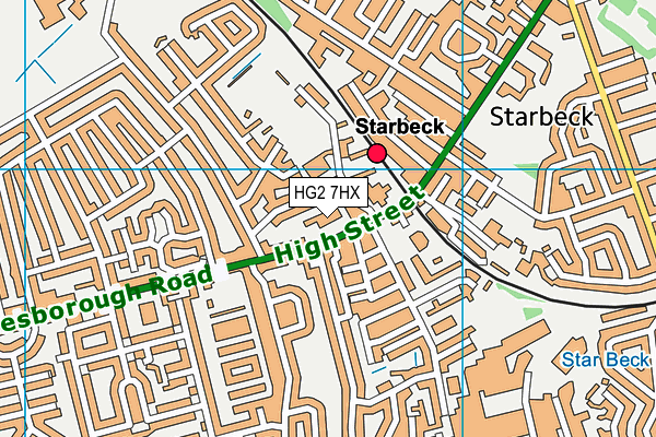 HG2 7HX map - OS VectorMap District (Ordnance Survey) HG2 7HX map - OS VectorMap District (Ordnance Survey)