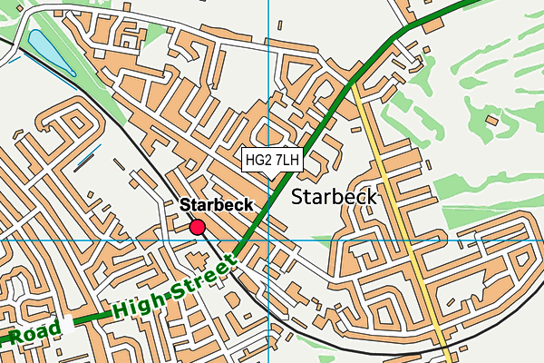 HG2 7LH map - OS VectorMap District (Ordnance Survey) HG2 7LH map - OS VectorMap District (Ordnance Survey)