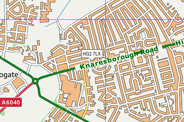 HG2 7LX map - OS VectorMap District (Ordnance Survey) HG2 7LX map - OS VectorMap District (Ordnance Survey)