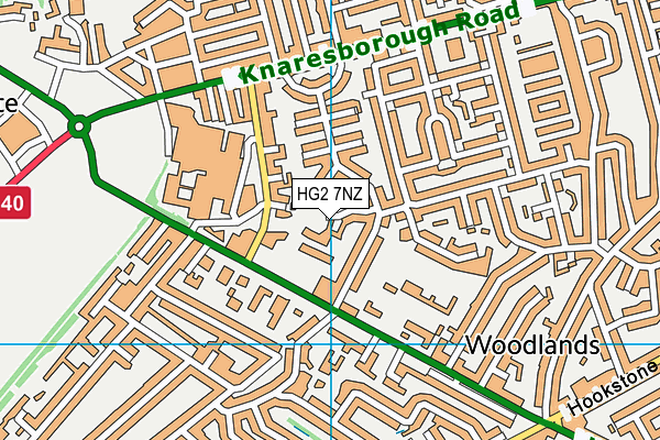 HG2 7NZ map - OS VectorMap District (Ordnance Survey) HG2 7NZ map - OS VectorMap District (Ordnance Survey)