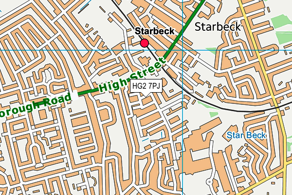 HG2 7PJ map - OS VectorMap District (Ordnance Survey) HG2 7PJ map - OS VectorMap District (Ordnance Survey)