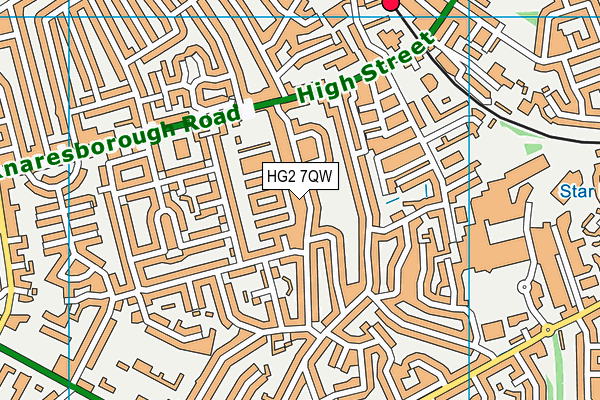 HG2 7QW map - OS VectorMap District (Ordnance Survey) HG2 7QW map - OS VectorMap District (Ordnance Survey)