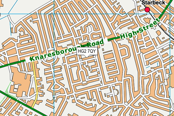 HG2 7QY map - OS VectorMap District (Ordnance Survey) HG2 7QY map - OS VectorMap District (Ordnance Survey)