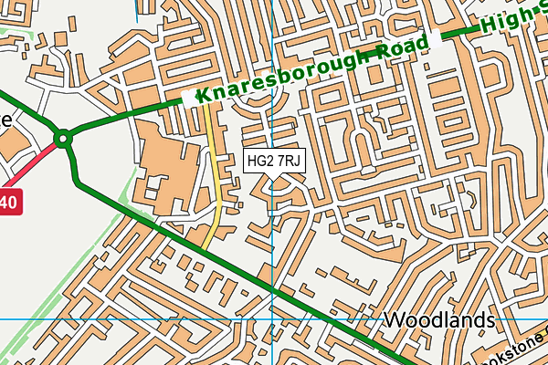HG2 7RJ map - OS VectorMap District (Ordnance Survey) HG2 7RJ map - OS VectorMap District (Ordnance Survey)