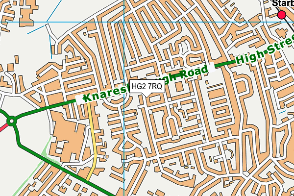 HG2 7RQ map - OS VectorMap District (Ordnance Survey) HG2 7RQ map - OS VectorMap District (Ordnance Survey)