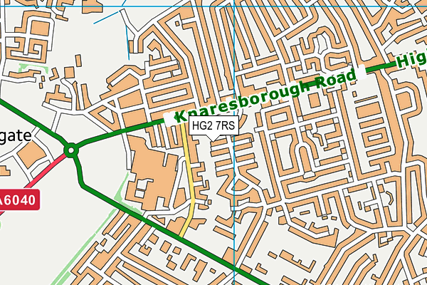 HG2 7RS map - OS VectorMap District (Ordnance Survey)