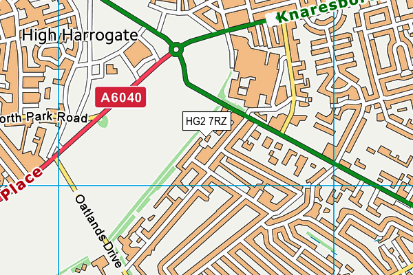 HG2 7RZ map - OS VectorMap District (Ordnance Survey) HG2 7RZ map - OS VectorMap District (Ordnance Survey)