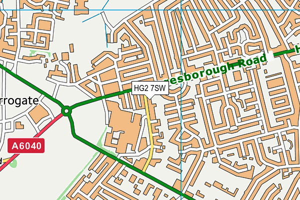 HG2 7SW map - OS VectorMap District (Ordnance Survey) HG2 7SW map - OS VectorMap District (Ordnance Survey)