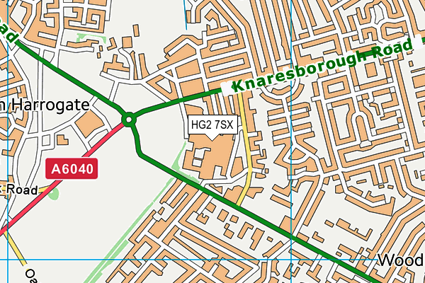 HG2 7SX map - OS VectorMap District (Ordnance Survey) HG2 7SX map - OS VectorMap District (Ordnance Survey)