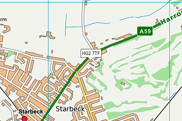 HG2 7TF map - OS VectorMap District (Ordnance Survey)