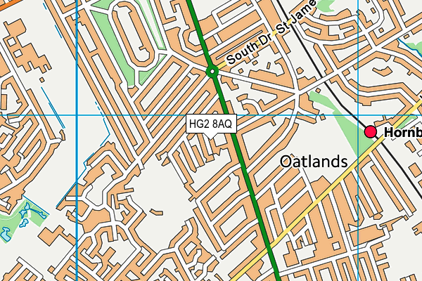 HG2 8AQ map - OS VectorMap District (Ordnance Survey) HG2 8AQ map - OS VectorMap District (Ordnance Survey)