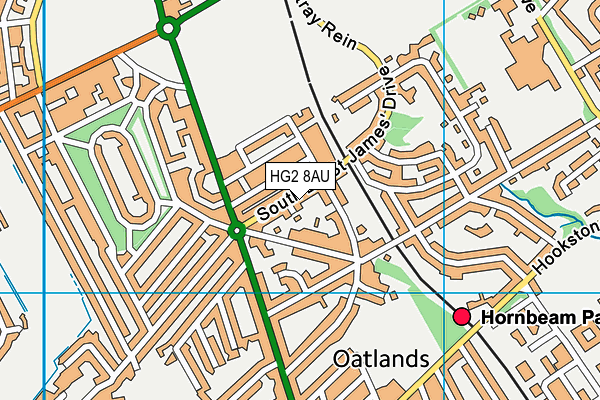 HG2 8AU map - OS VectorMap District (Ordnance Survey) HG2 8AU map - OS VectorMap District (Ordnance Survey)