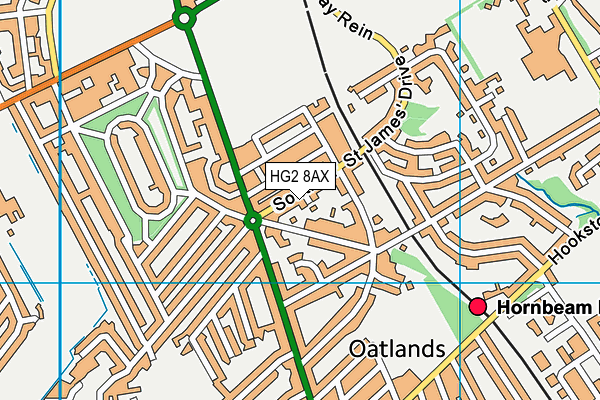 HG2 8AX map - OS VectorMap District (Ordnance Survey) HG2 8AX map - OS VectorMap District (Ordnance Survey)