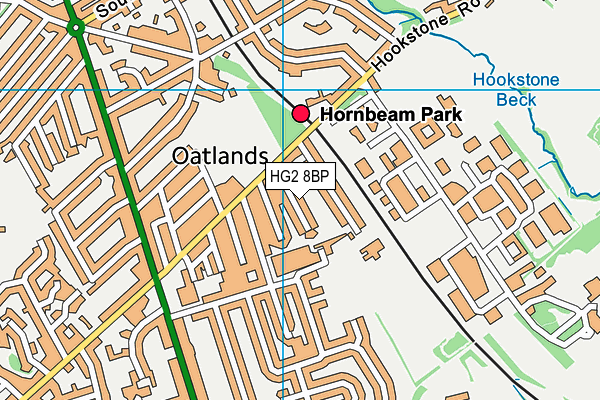 HG2 8BP map - OS VectorMap District (Ordnance Survey) HG2 8BP map - OS VectorMap District (Ordnance Survey)