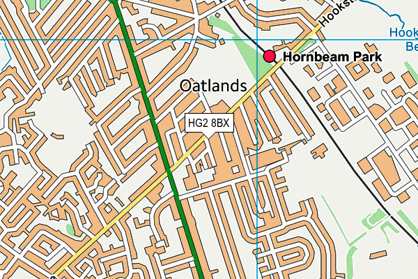 HG2 8BX map - OS VectorMap District (Ordnance Survey) HG2 8BX map - OS VectorMap District (Ordnance Survey)