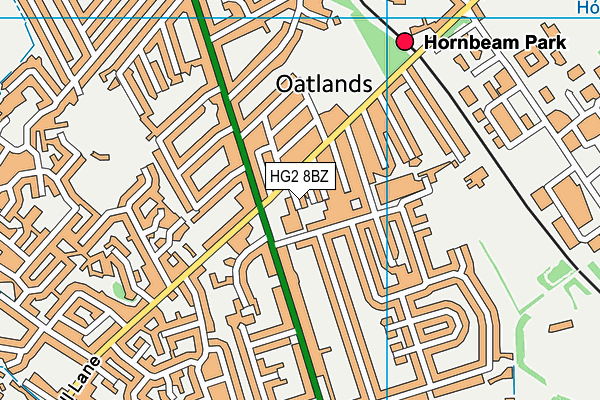 HG2 8BZ map - OS VectorMap District (Ordnance Survey) HG2 8BZ map - OS VectorMap District (Ordnance Survey)