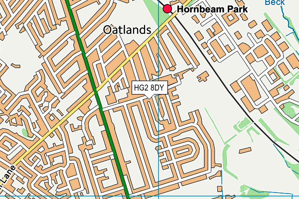 HG2 8DY map - OS VectorMap District (Ordnance Survey) HG2 8DY map - OS VectorMap District (Ordnance Survey)