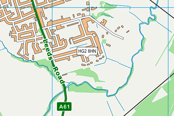 HG2 8HN map - OS VectorMap District (Ordnance Survey) HG2 8HN map - OS VectorMap District (Ordnance Survey)
