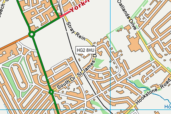 HG2 8HU map - OS VectorMap District (Ordnance Survey) HG2 8HU map - OS VectorMap District (Ordnance Survey)
