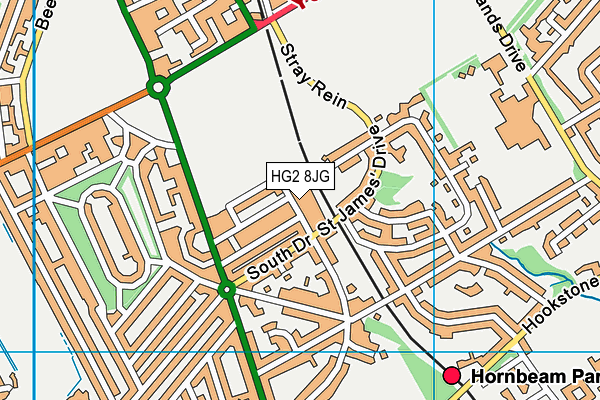 HG2 8JG map - OS VectorMap District (Ordnance Survey) HG2 8JG map - OS VectorMap District (Ordnance Survey)